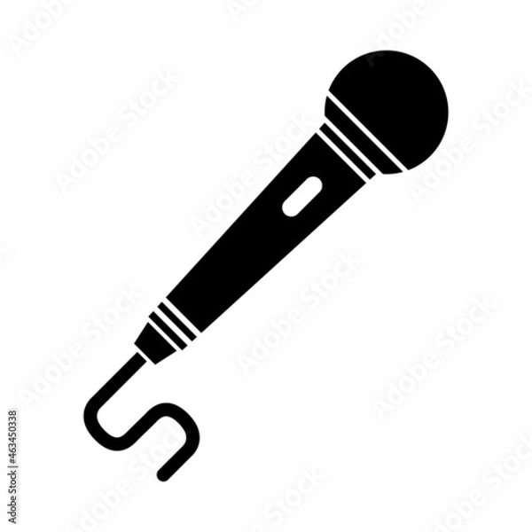 Obraz Microphone icon, audio speech symbol, record concert sign, web button design, karaoke flat speak
