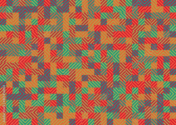 Fototapeta Abstract Geometric Pattern generative computational art illustration