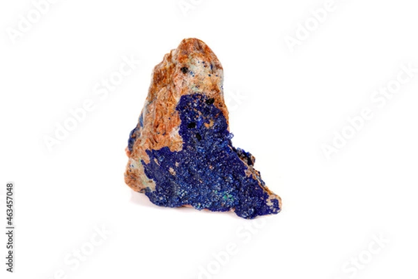 Fototapeta Macro mineral stone Malachite and Azurite against white background