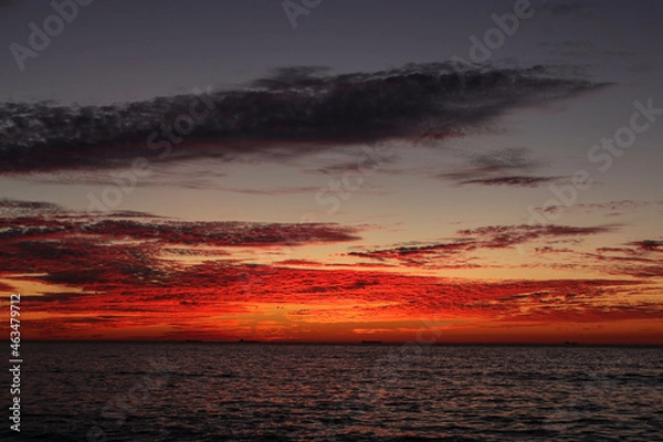 Obraz orange sunset on the beach