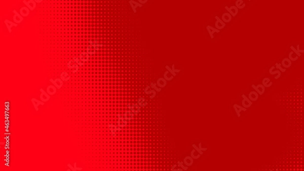 Fototapeta Dots halftone red color pattern gradient texture with technology digital background. Dots pop art comics with summer background.