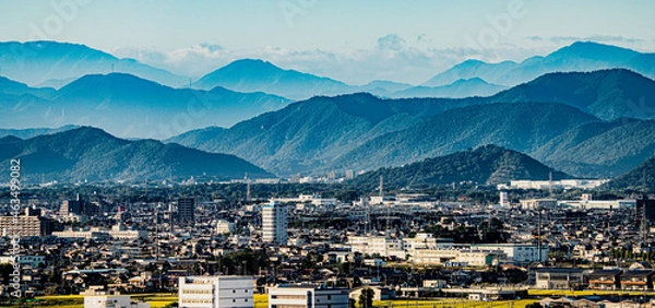 Obraz 小牧山城天守から見た景色
濃尾平野