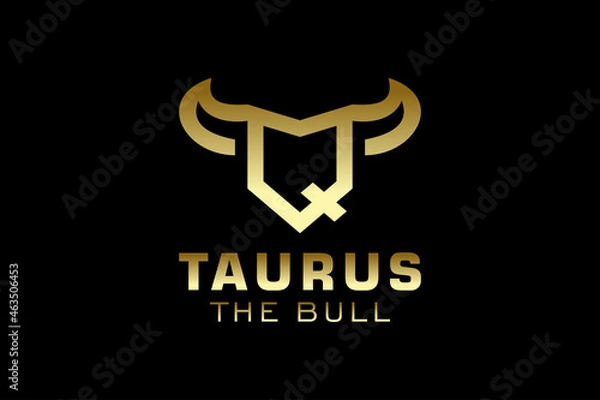 Obraz Letter Q logo, Bull logo,head bull logo, monogram Logo Design Template Element