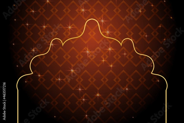 Obraz Islamic background, Islamic sale poster. Islamic textured. Islamic vector illustration. Islamic sale banner layout design. Islamic background sale post. Islamic post banner. Eid mobarak Mahe moharram