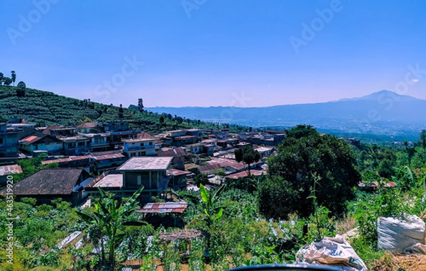 Obraz village in the mountains