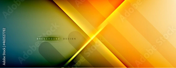 Fototapeta Abstract background. Shadow lines on bright shiny gradient background.