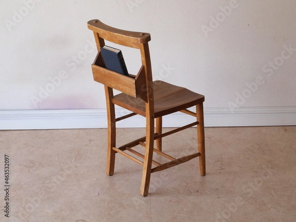 Fototapeta wooden church chair