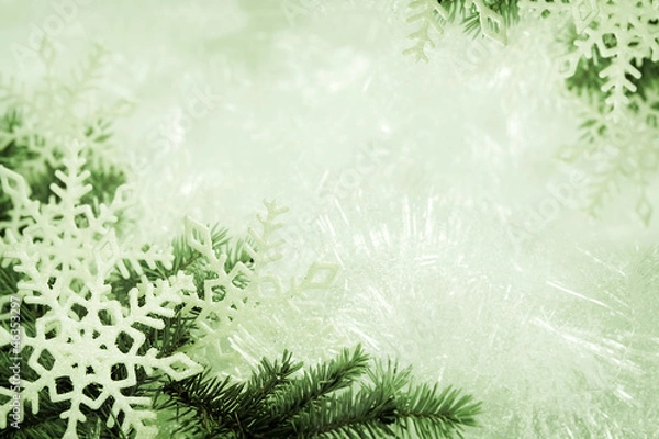 Obraz Green christmas background
