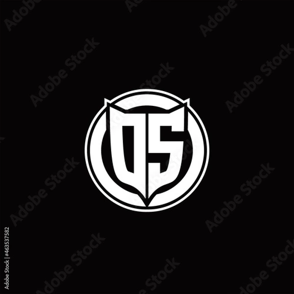 Obraz DS Logo monogram with shield and circluar shape design tamplate