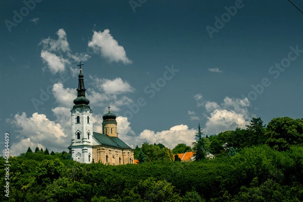 Obraz Saint mosaic in Orthodox monastery in Serbian national park Frushka Gora