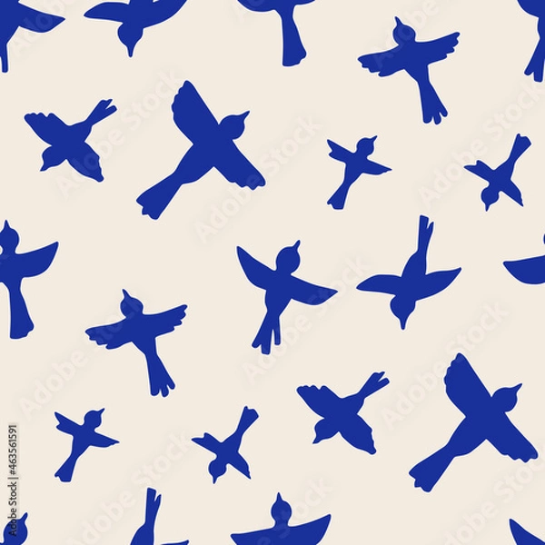 Fototapeta Seamless vector birds animal pattern. Stylish pattern for design, fabric, textile etc.