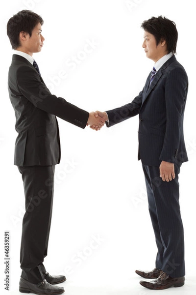 Fototapeta young businessman handshake