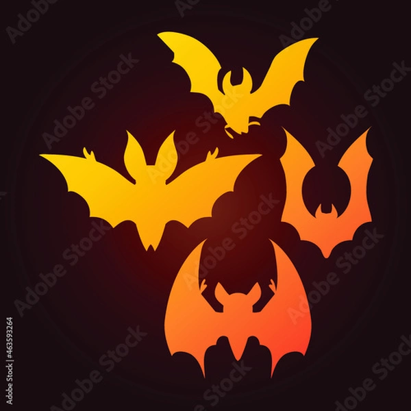 Obraz Bat  icon . Vector illustration design template. Halloween art.