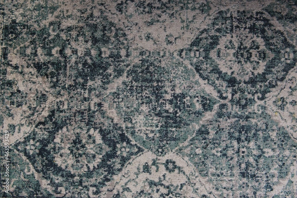 Fototapeta the texture of the carpet with a pattern of blue gray
