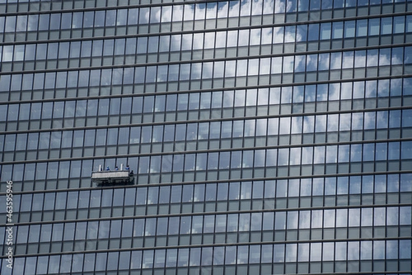 Obraz 高層ビルの窓清掃