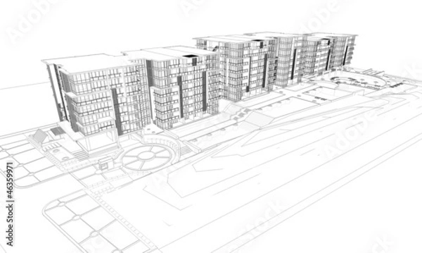 Obraz Architectural wireframe