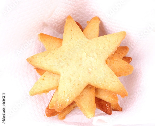 Obraz Star shaped Christmas biscuits