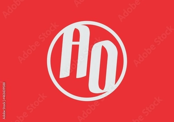 Fototapeta Unique shape of AD initial letter