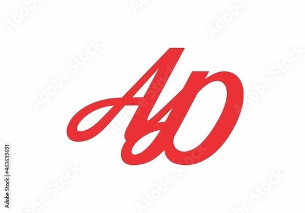 Fototapeta Unique shape of AD initial letter