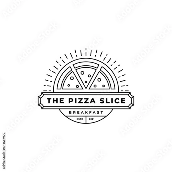 Obraz The pizza slice logo
