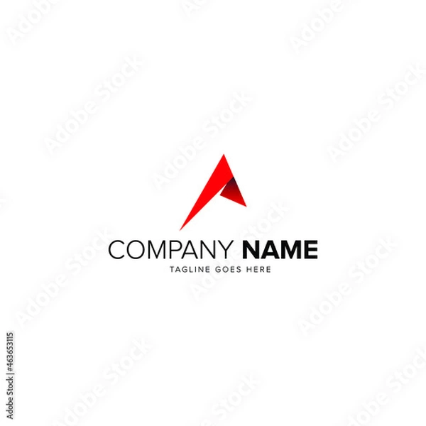 Obraz Initial letter A logo vector design template
