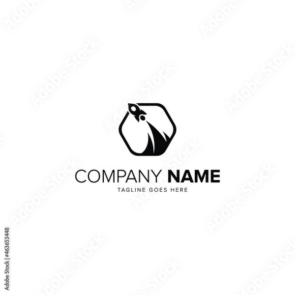 Obraz rocket logo icon vector template