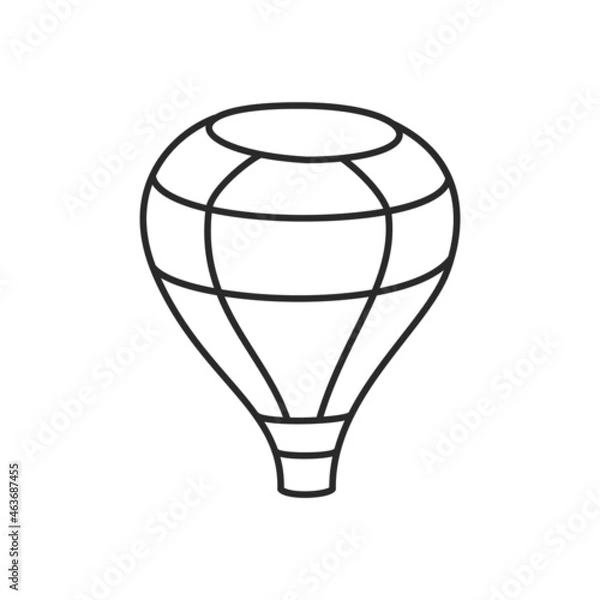 Obraz Isolated outline balloon logo. Vector aerostate icon