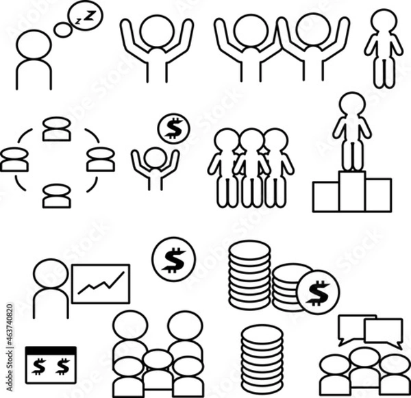 Obraz social network concept icon design