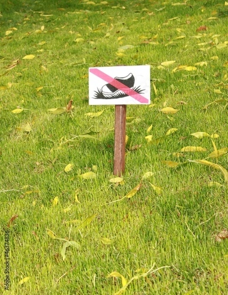 Obraz По газонам не ходить.