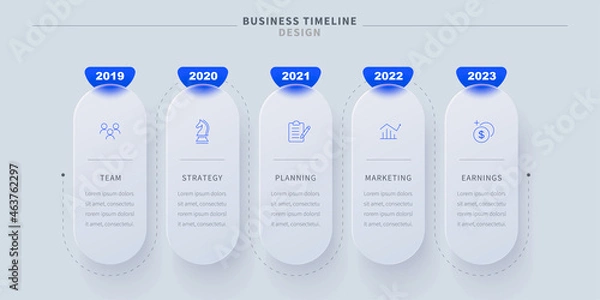 Fototapeta Business timeline flow chart