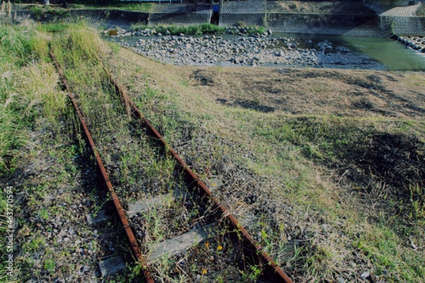 Fototapeta 災害や赤字によって廃線になった線路