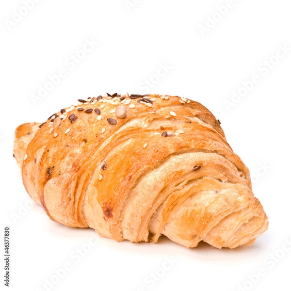 Obraz croissant isolated on white background