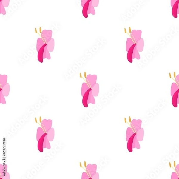 Fototapeta Lily pattern seamless background texture repeat wallpaper geometric vector
