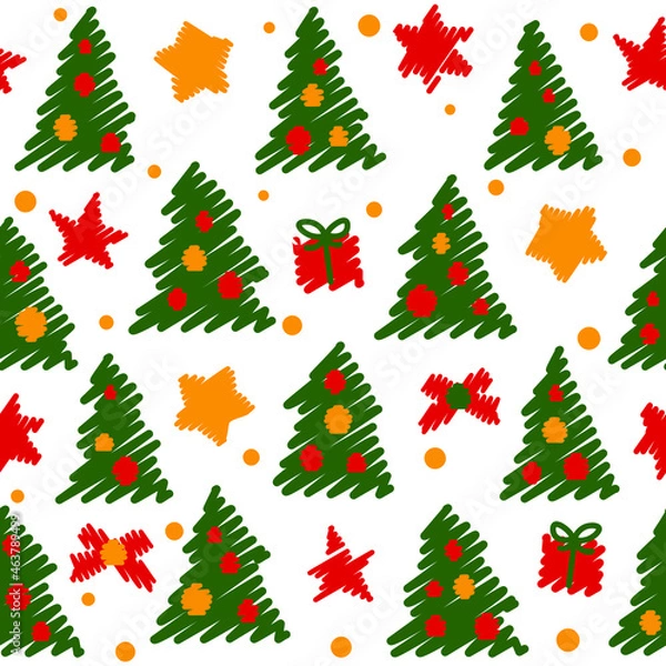 Obraz seamless christmas pattern