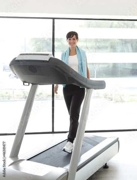 Obraz girl treadmill