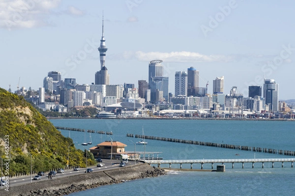 Obraz Auckland City, New Zealand CBD with Jetty