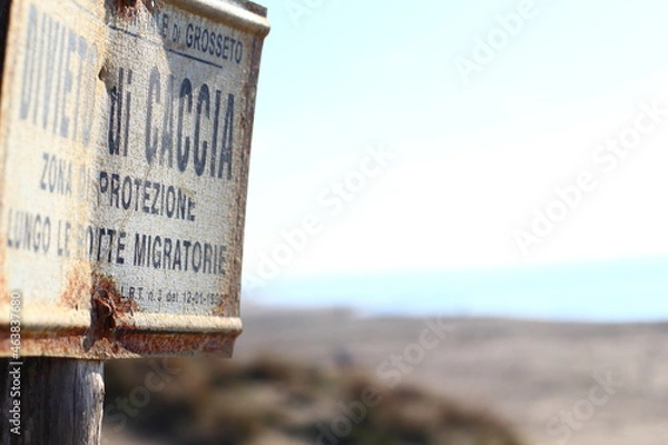 Obraz sign on the beach