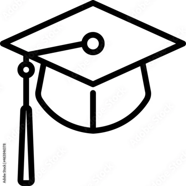 Obraz graduation line icon