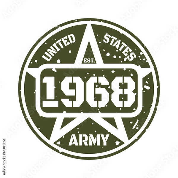 Fototapeta Army 1968, 1968 birthday typography Retro design