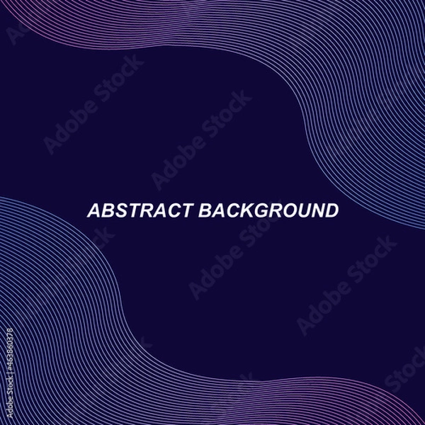 Fototapeta abstract wave background. dark purple, red, blue, pink color combination. editable background - square background