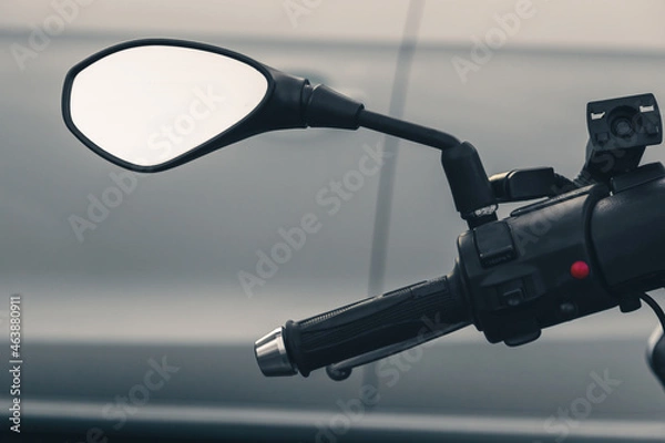 Obraz motorcycle handlebars, rearview mirror