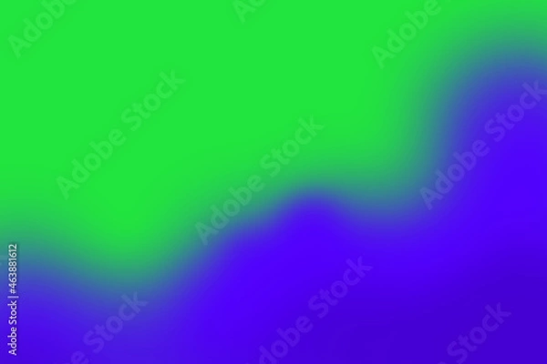 Fototapeta 黄緑と青の曲線のグラデーション