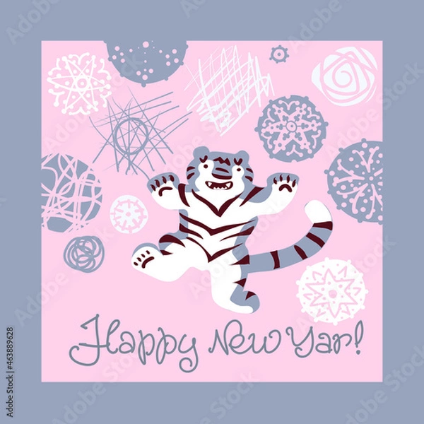 Fototapeta New Year greeting card .