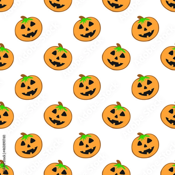 Fototapeta Halloween pumpkin seamless repeat pattern