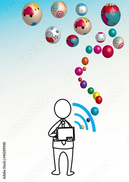 Fototapeta social network