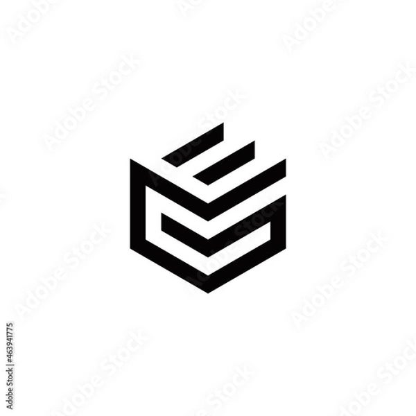 Obraz g e ge eg initial logo design vector template
