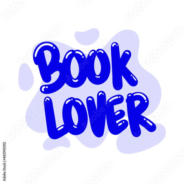 Obraz book lover quote text typography design graphic vector illustration