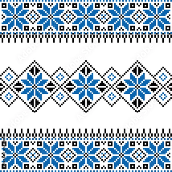 Fototapeta Ethnic Seamless pattern aztec tribal art fabric print, home decoration, wallpaper, cloth.