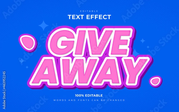 Fototapeta Give away editable text effects 