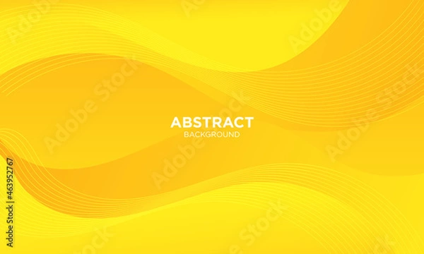 Fototapeta Abstract yellow waves geometric background. Modern background design. gradient color. Fluid shapes composition. Fit for presentation design. website, banners, wallpapers, brochure, posters